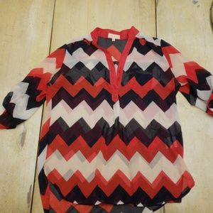 Chevron button down dress shirt